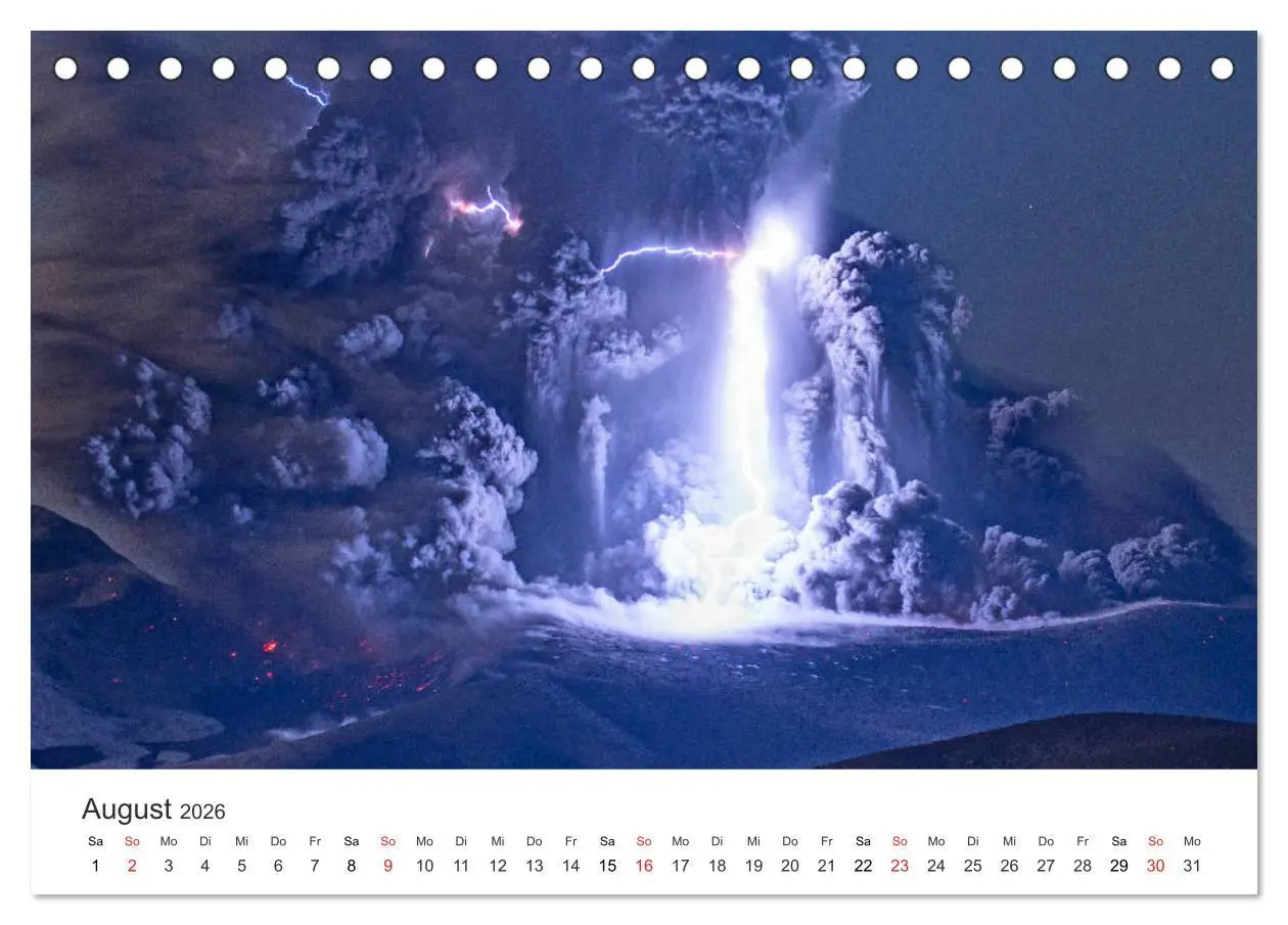 Bild: 9783457759349 | Vulkane 2026 (Tischkalender 2026 DIN A5 quer), CALVENDO Monatskalender