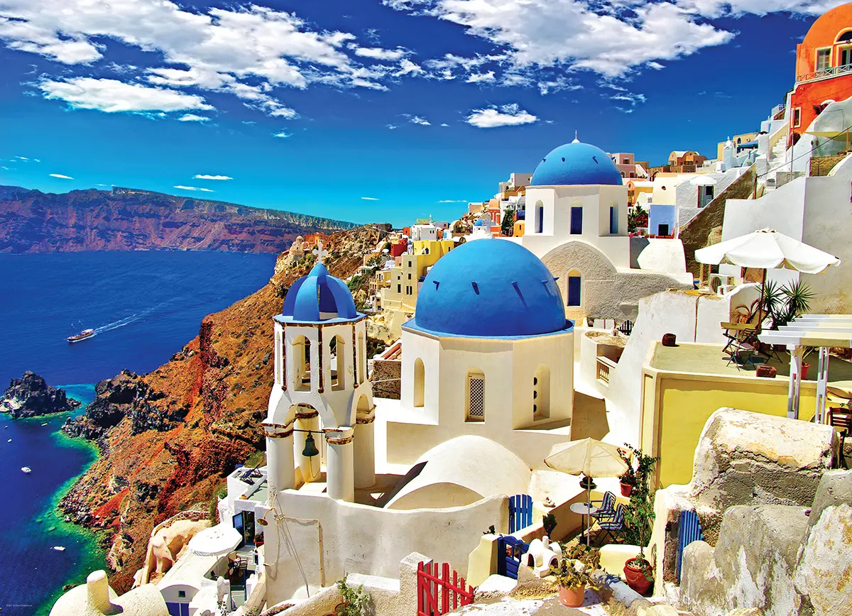 Bild: 628136609449 | Oia auf Santorini Griechenland (Puzzle) | Spiel | In Spielebox | 2021