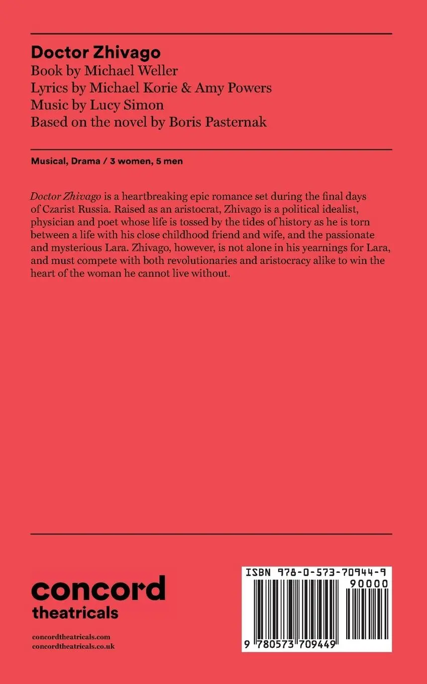 Rückseite: 9780573709449 | Doctor Zhivago | Michael Weller | Taschenbuch | Englisch | 2022