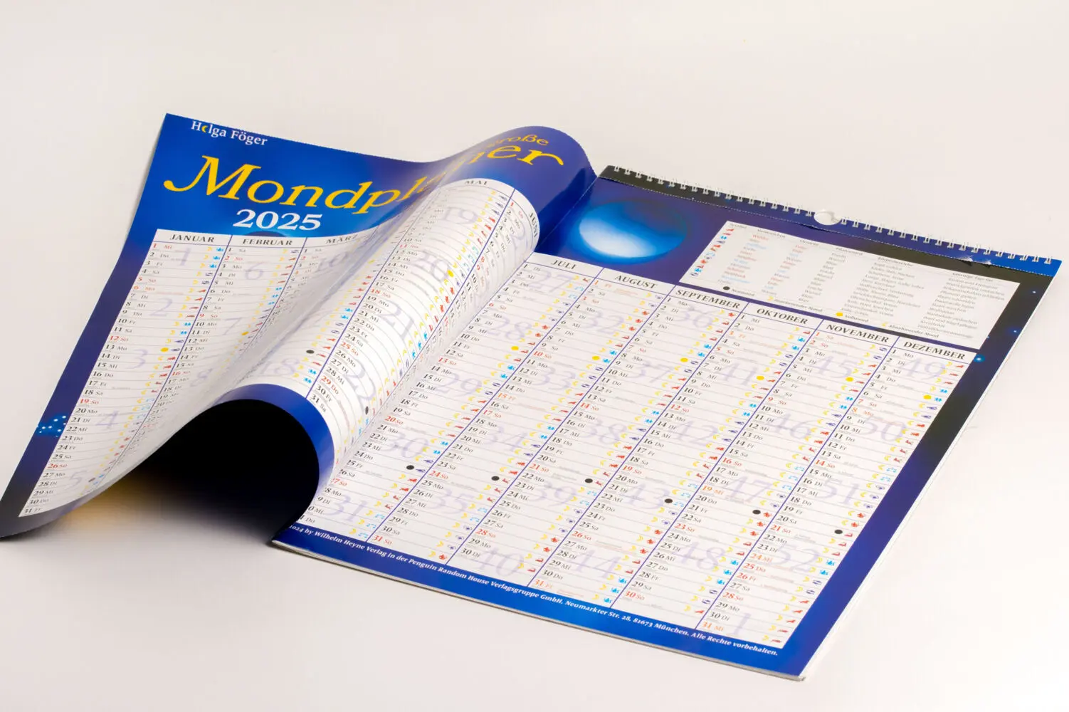 Bild: 9783453239449 | Mondleben 2025 | Helga Föger | Taschenbuch | Spiralbindung | Deutsch