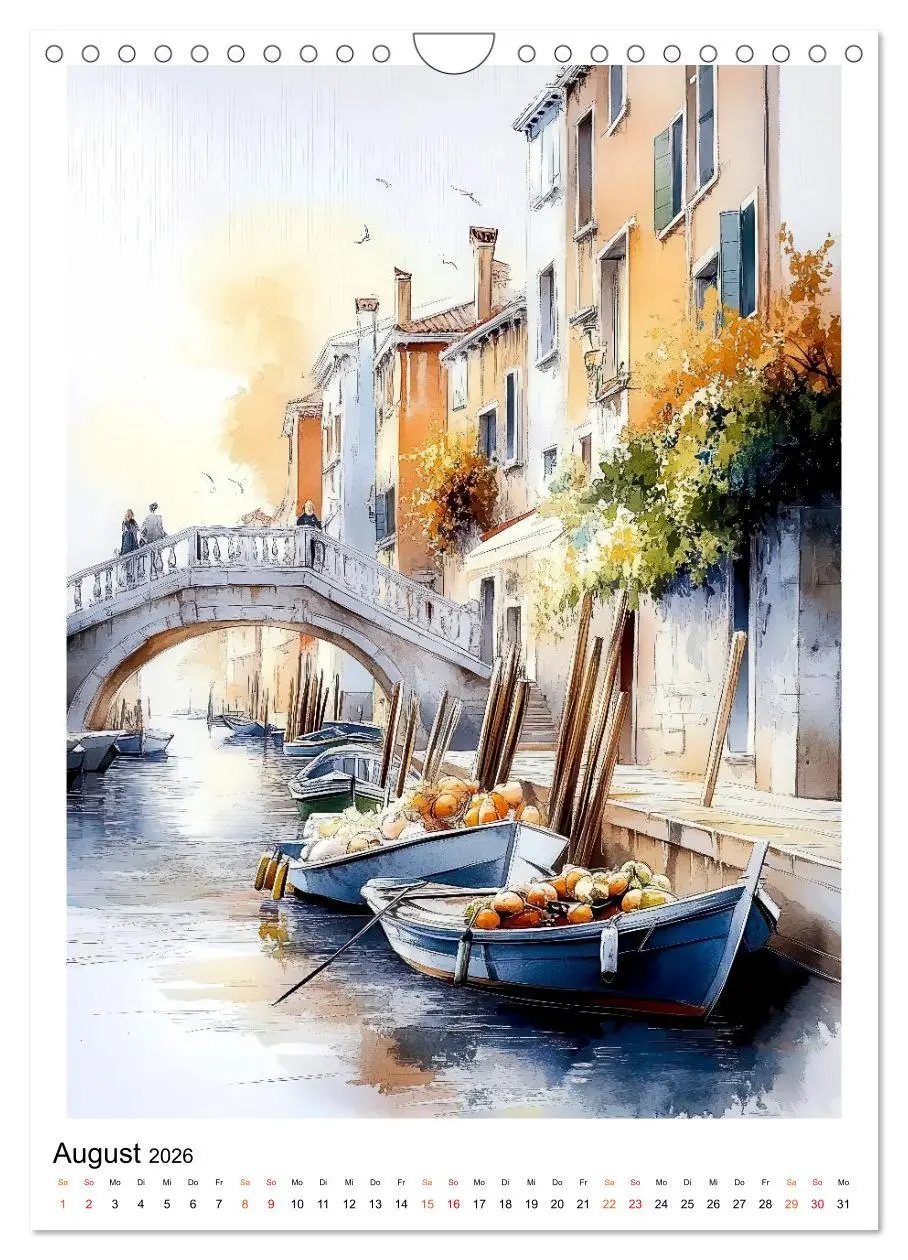 Bild: 9783457299449 | Venedig - Brücken, Kanäle, Gondeln (Wandkalender 2026 DIN A4 hoch),...
