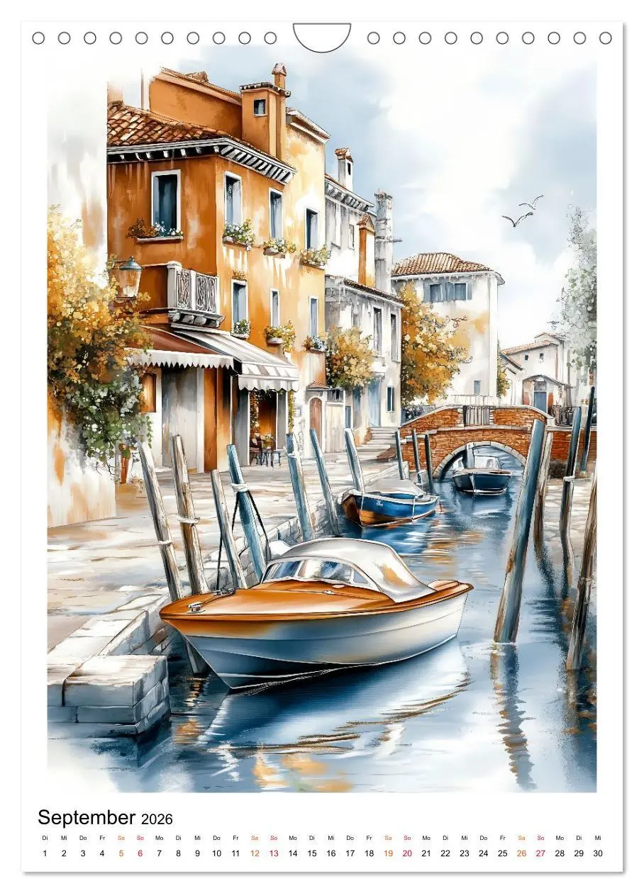 Bild: 9783457299449 | Venedig - Brücken, Kanäle, Gondeln (Wandkalender 2026 DIN A4 hoch),...
