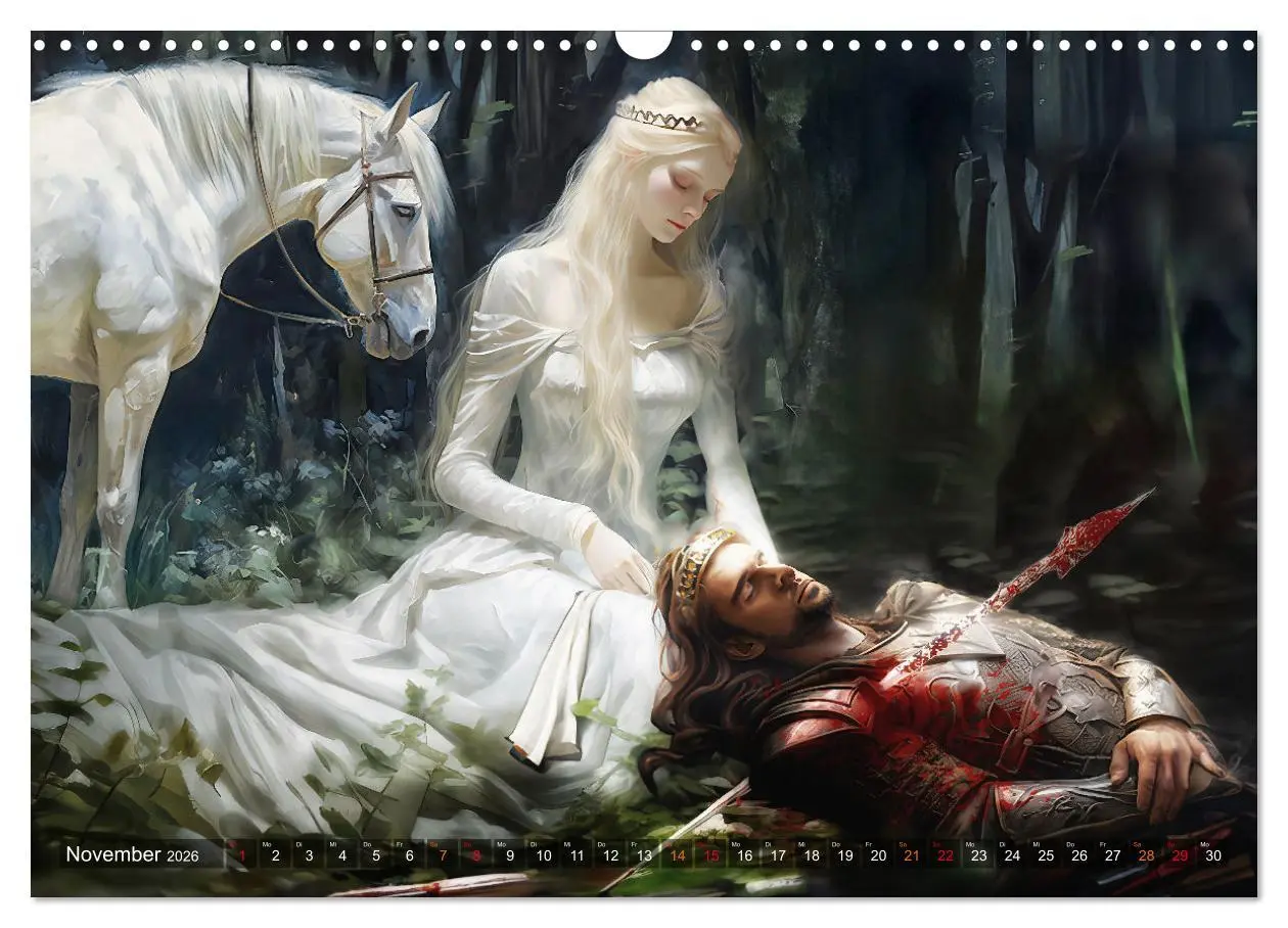 Bild: 9783457509449 | Nibelungenlied - Eine Sage von Sieg, Liebe und Verrat (Wandkalender...