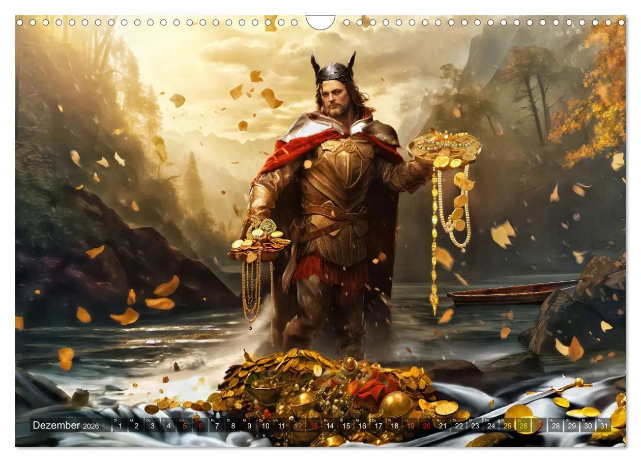 Bild: 9783457509449 | Nibelungenlied - Eine Sage von Sieg, Liebe und Verrat (Wandkalender...