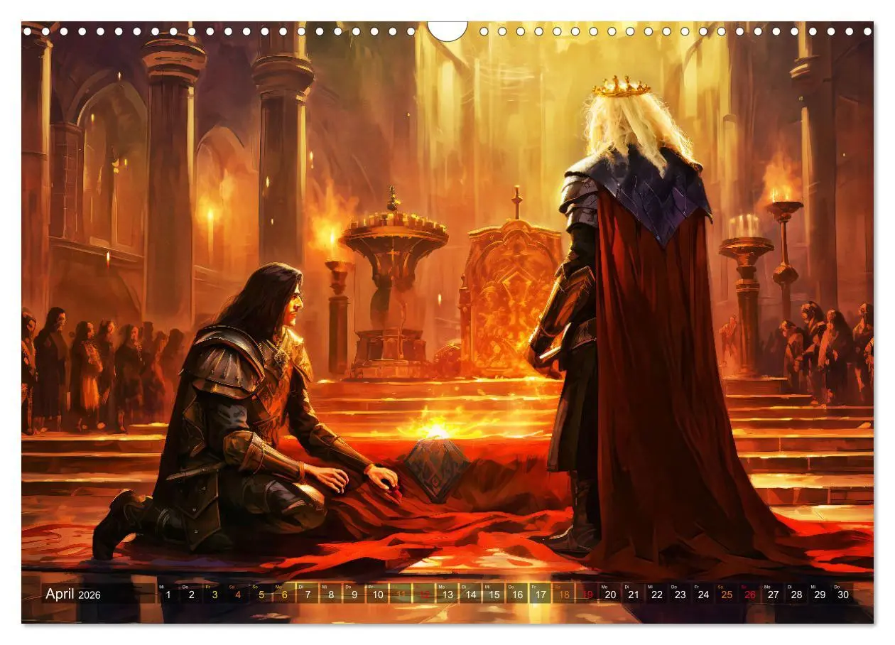 Bild: 9783457509449 | Nibelungenlied - Eine Sage von Sieg, Liebe und Verrat (Wandkalender...