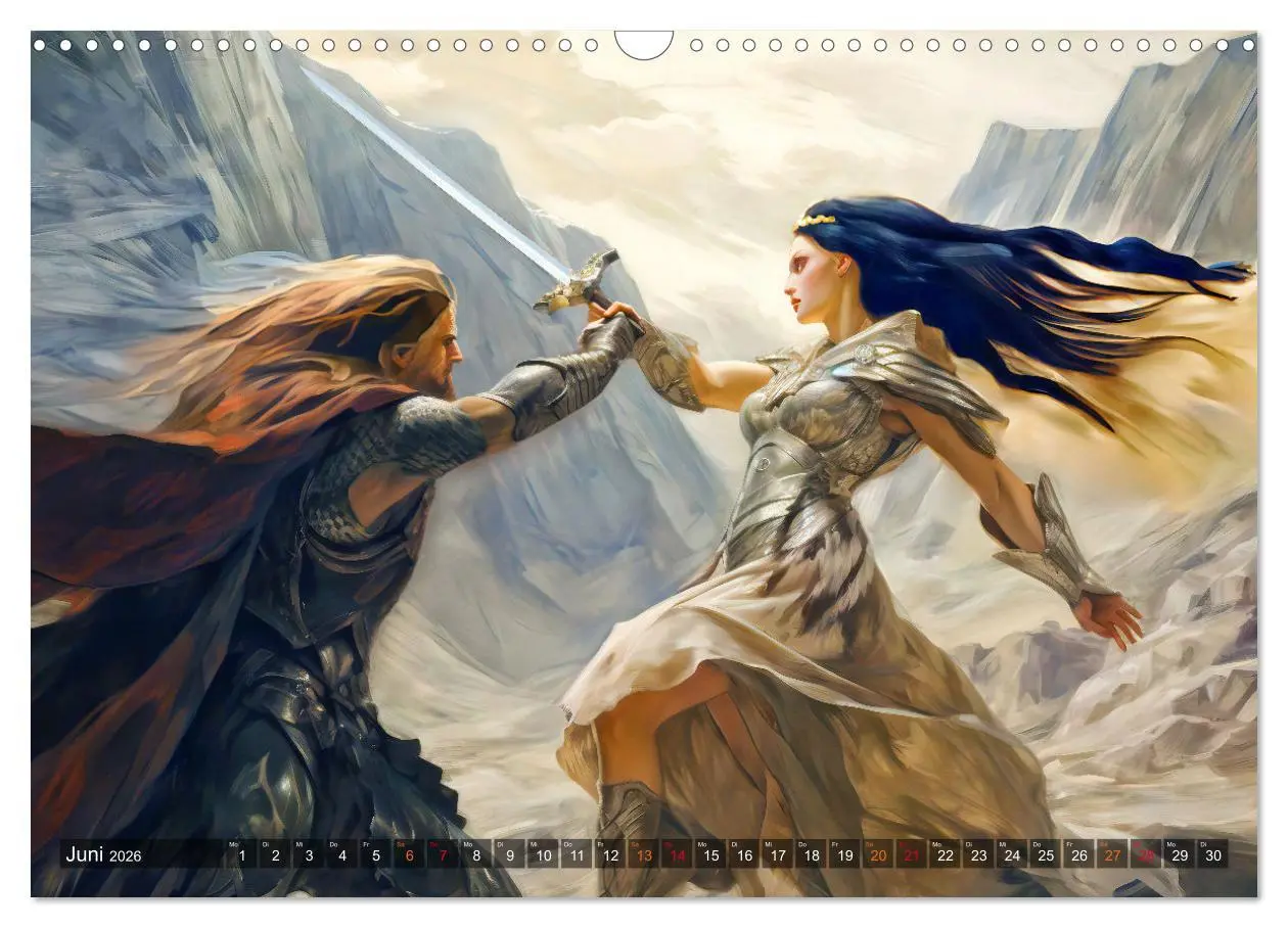 Bild: 9783457509449 | Nibelungenlied - Eine Sage von Sieg, Liebe und Verrat (Wandkalender...