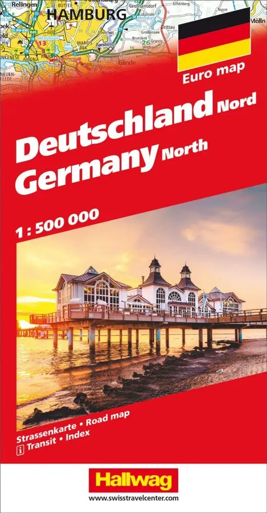 Cover: 9783828309449 | Hallwag Strassenkarte Deutschland Nord 1:500.000 | (Land-)Karte | 2019