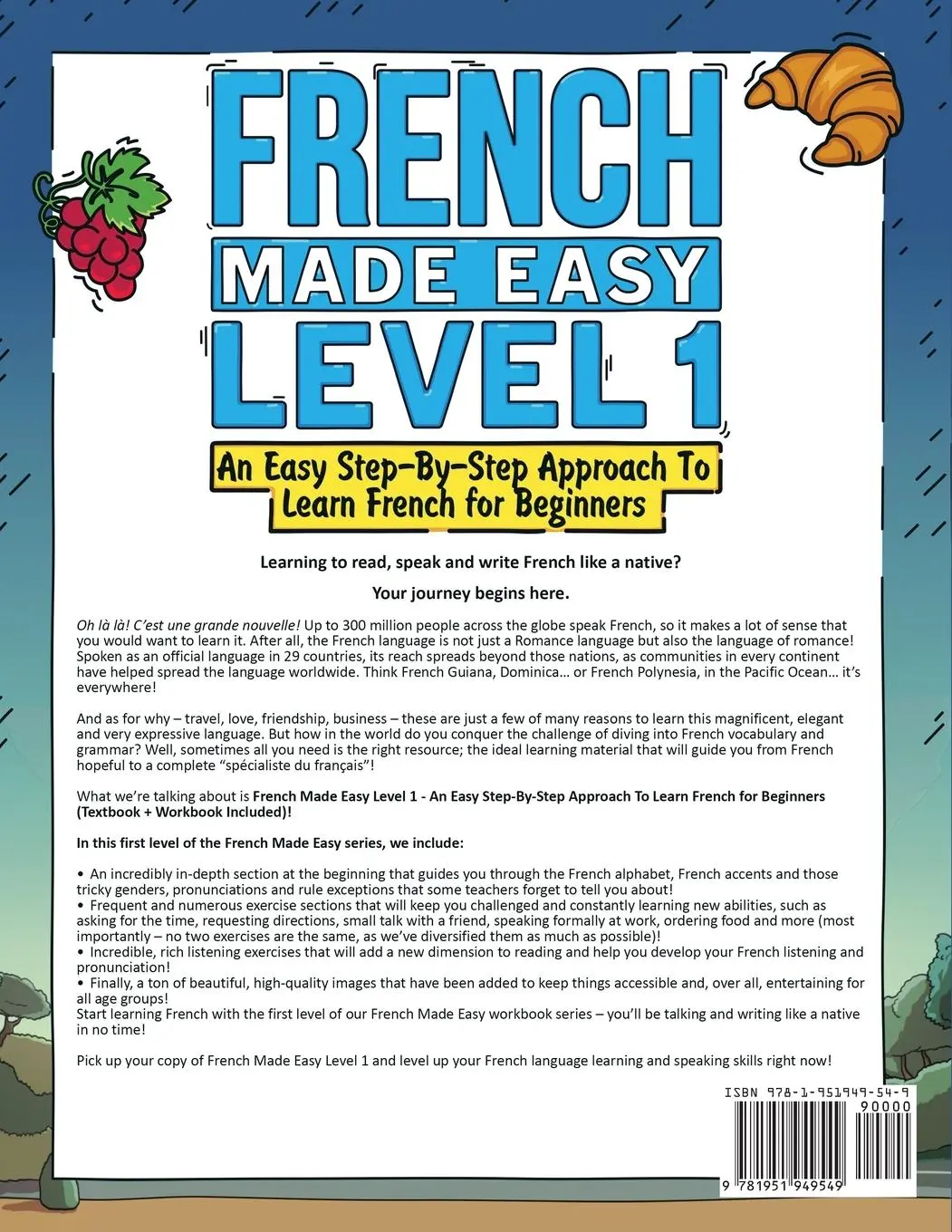 Rückseite: 9781951949549 | French Made Easy Level 1 | Lingo Mastery | Taschenbuch | Englisch