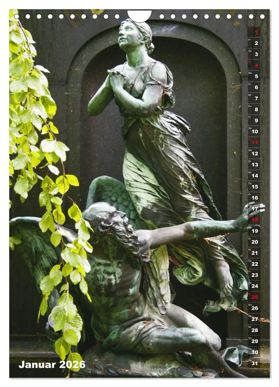Bild: 9783516379549 | Friedhofsengel in Berlin (Wandkalender 2026 DIN A4 hoch), CALVENDO...