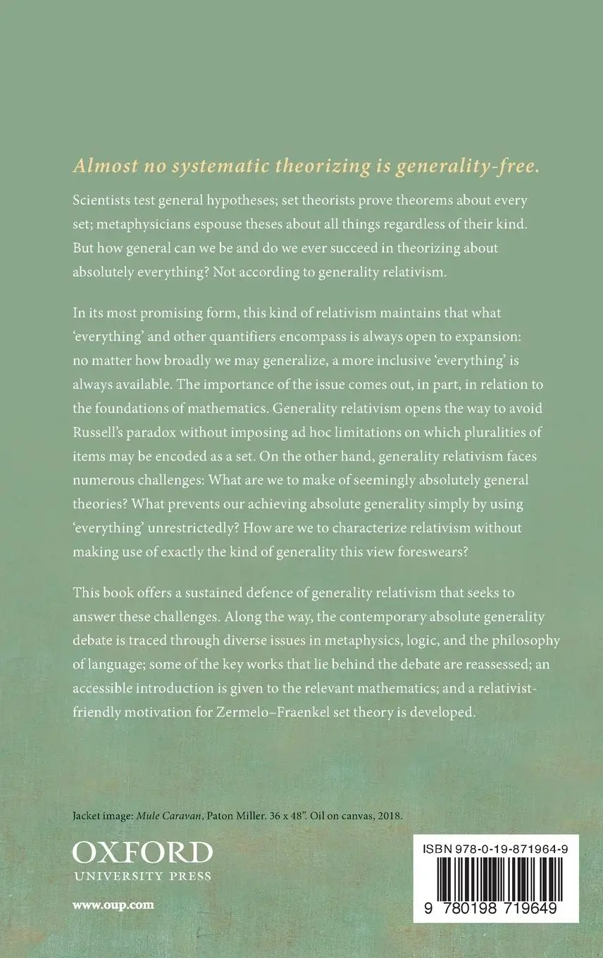 Rückseite: 9780198719649 | Everything, More or Less | A Defence of Generality Relativism | Studd
