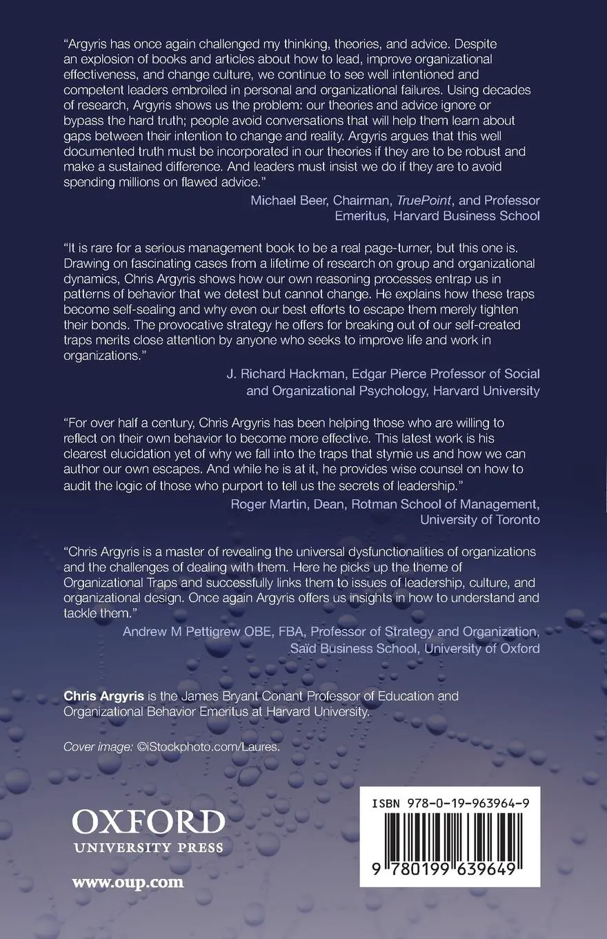 Rückseite: 9780199639649 | Organizational Traps | Leadership, Culture, Organizational Design