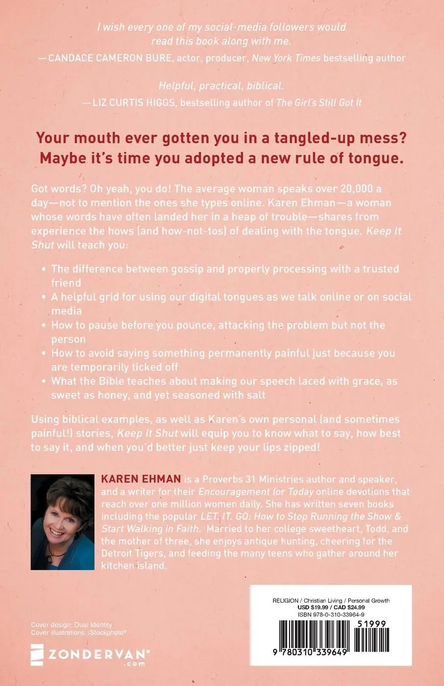 Rückseite: 9780310339649 | Keep It Shut | Karen Ehman | Taschenbuch | Kartoniert / Broschiert