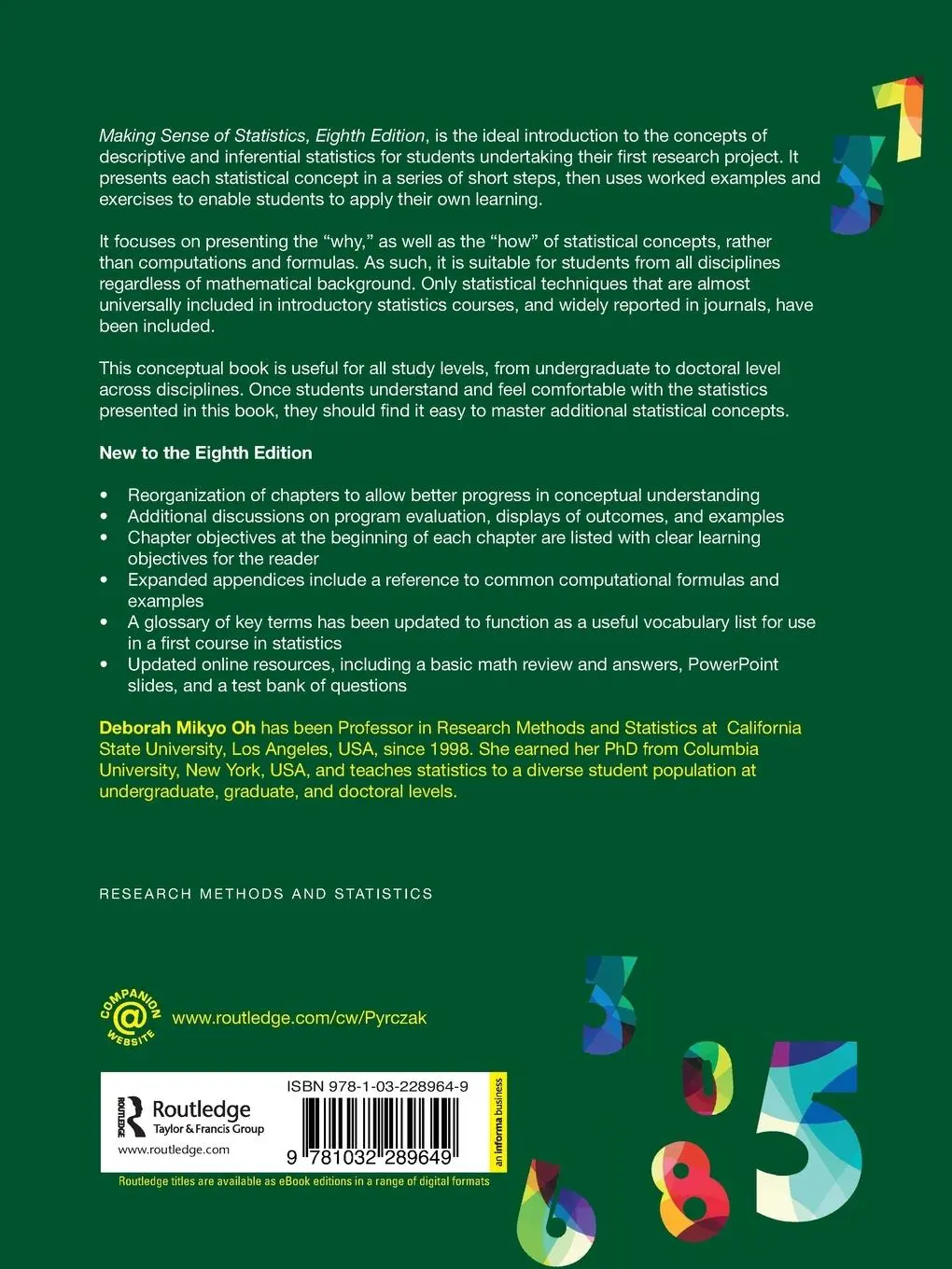 Rückseite: 9781032289649 | Making Sense of Statistics | A Conceptual Overview | Oh (u. a.) | Buch