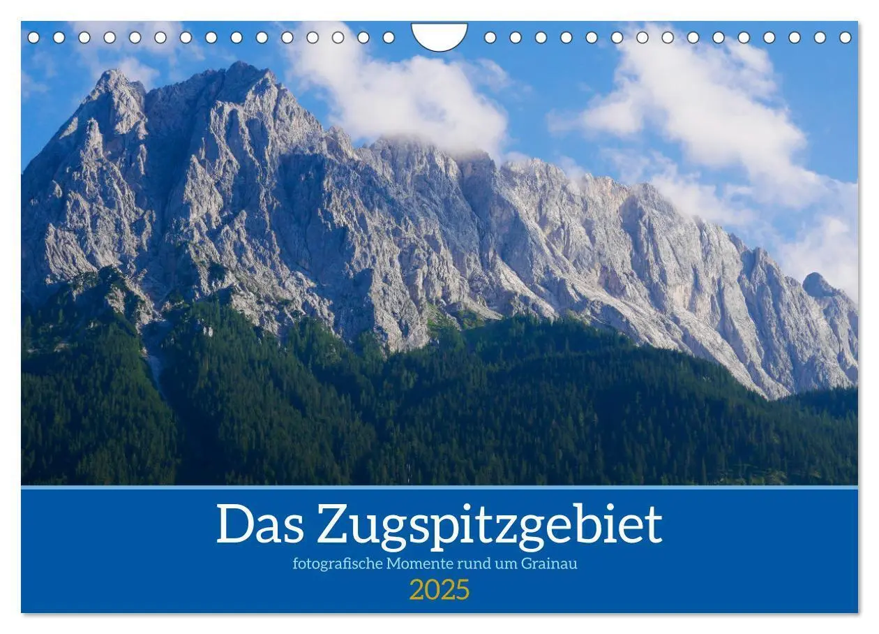 Cover: 9783435019649 | Das Zugspitzegebiet (Wandkalender 2025 DIN A4 quer), CALVENDO...