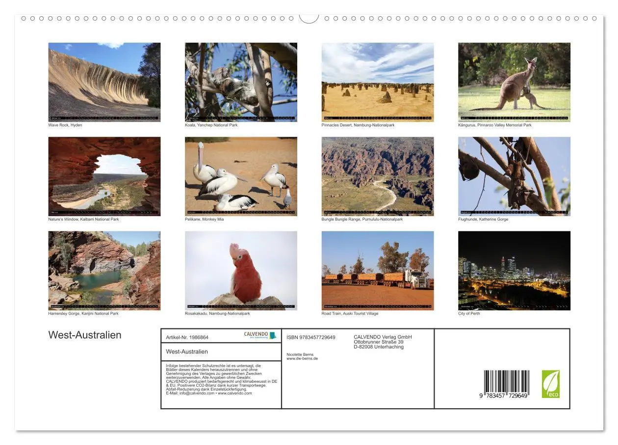 Bild: 9783457729649 | West-Australien (hochwertiger Premium Wandkalender 2026 DIN A2...