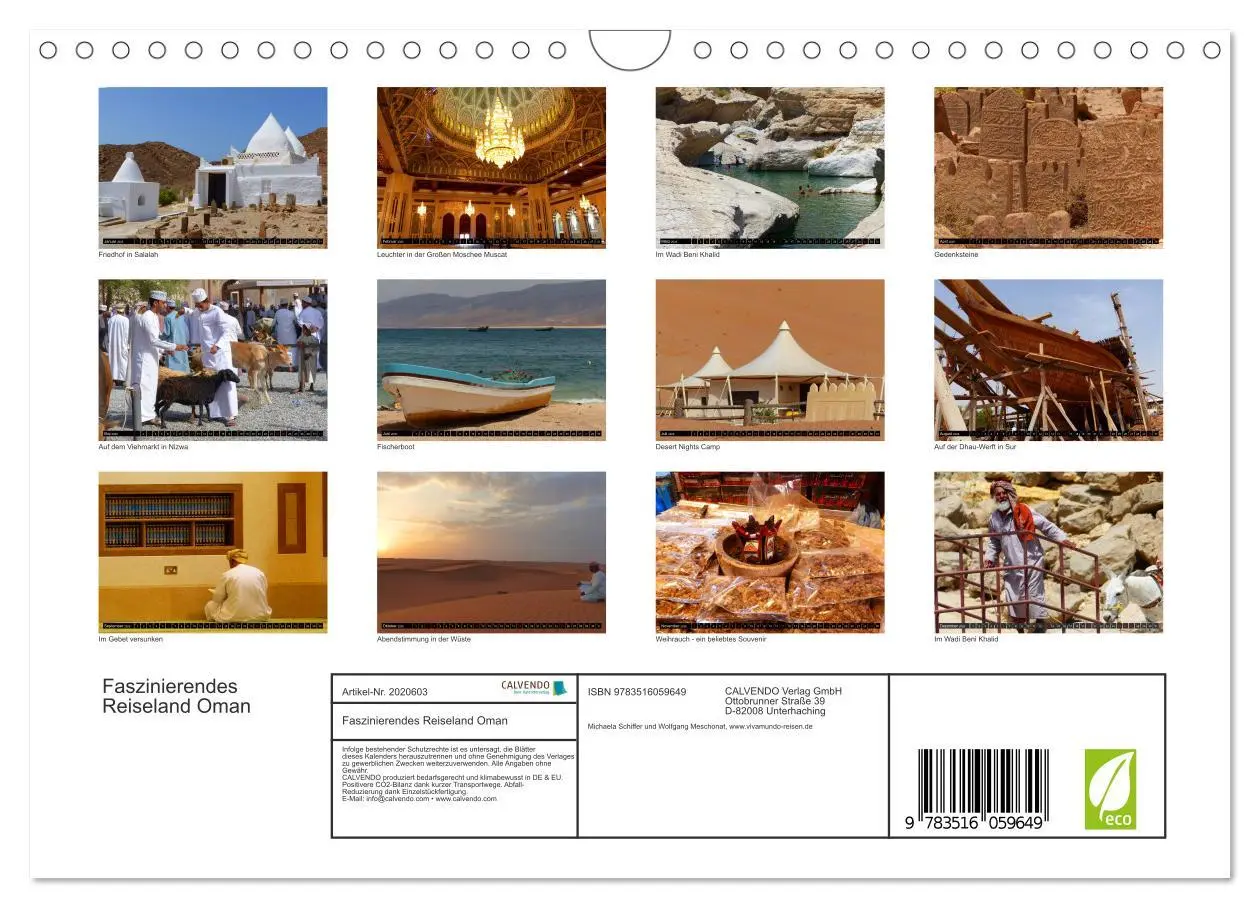 Bild: 9783516059649 | Faszinierendes Reiseland Oman (Wandkalender 2026 DIN A4 quer),...
