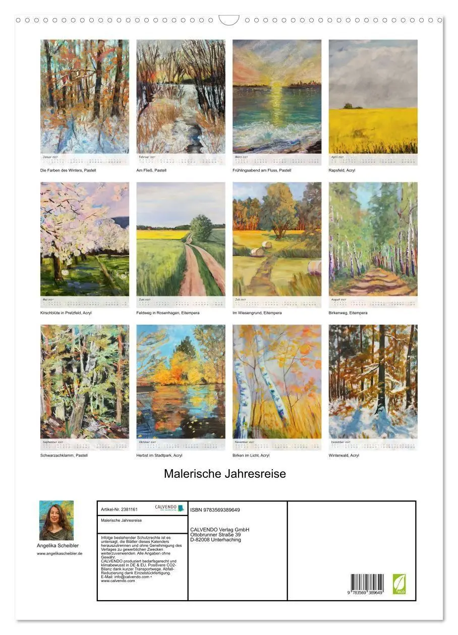Bild: 9783569389649 | Malerische Jahresreise (Wandkalender 2027 DIN A2 hoch), CALVENDO...