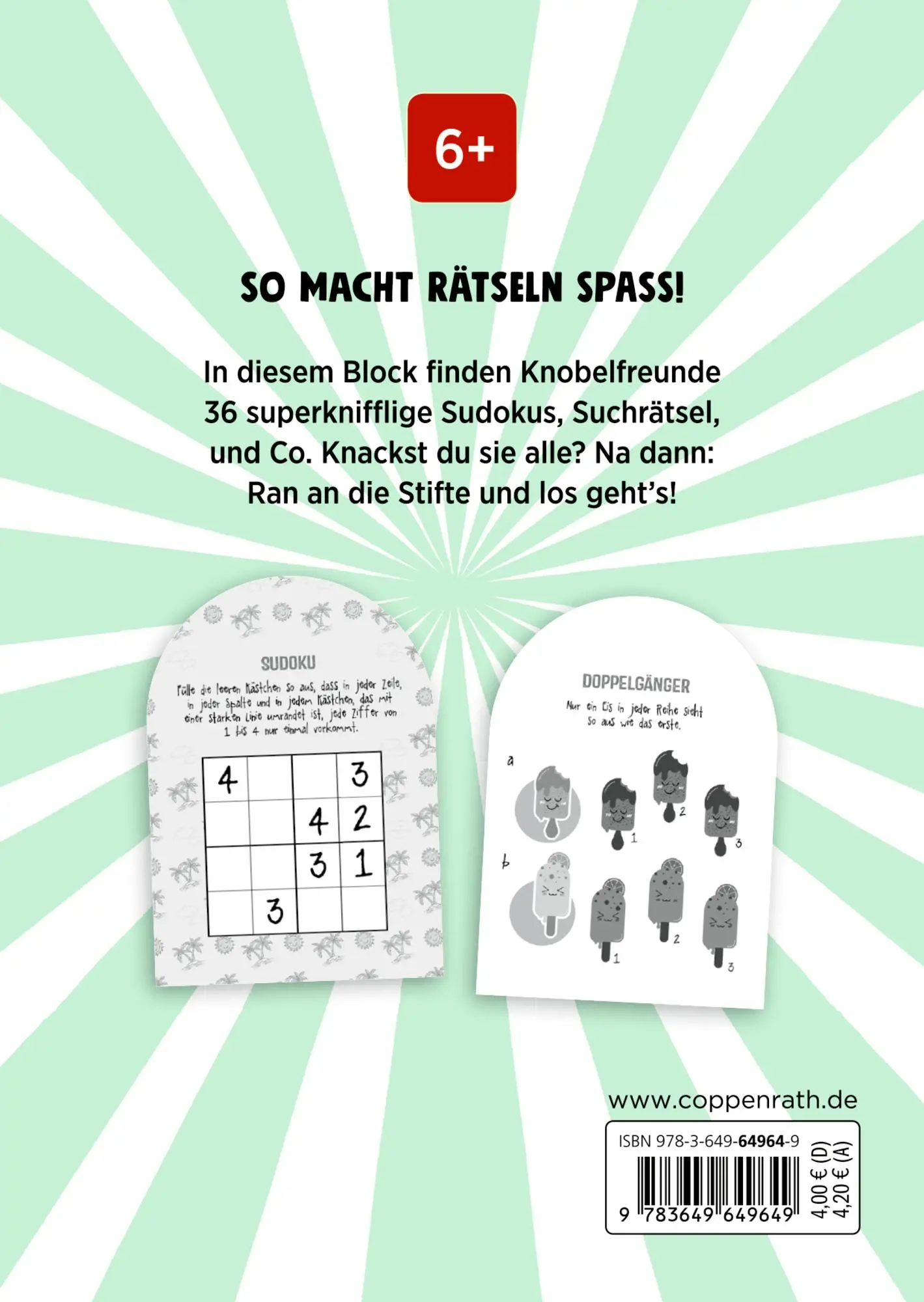 Rückseite: 9783649649649 | Glitzer-Rätsel to go | Taschenbuch | 72 S. | Deutsch | 2025