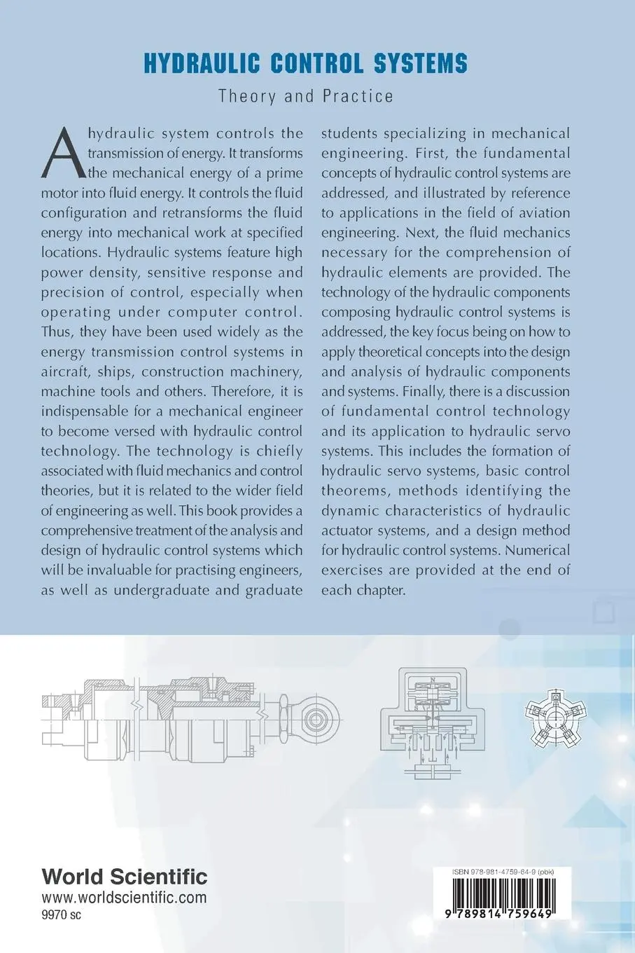 Rückseite: 9789814759649 | HYDRAULIC CONTROL SYSTEMS | THEORY AND PRACTICE | Konami Shizurou