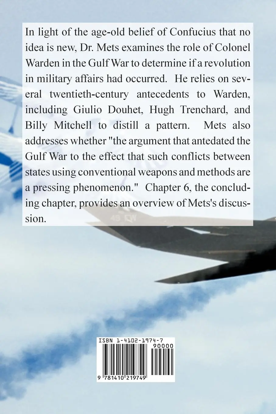 Rückseite: 9781410219749 | The Air Campaign | John Warden and the Classical Airpower Theorists