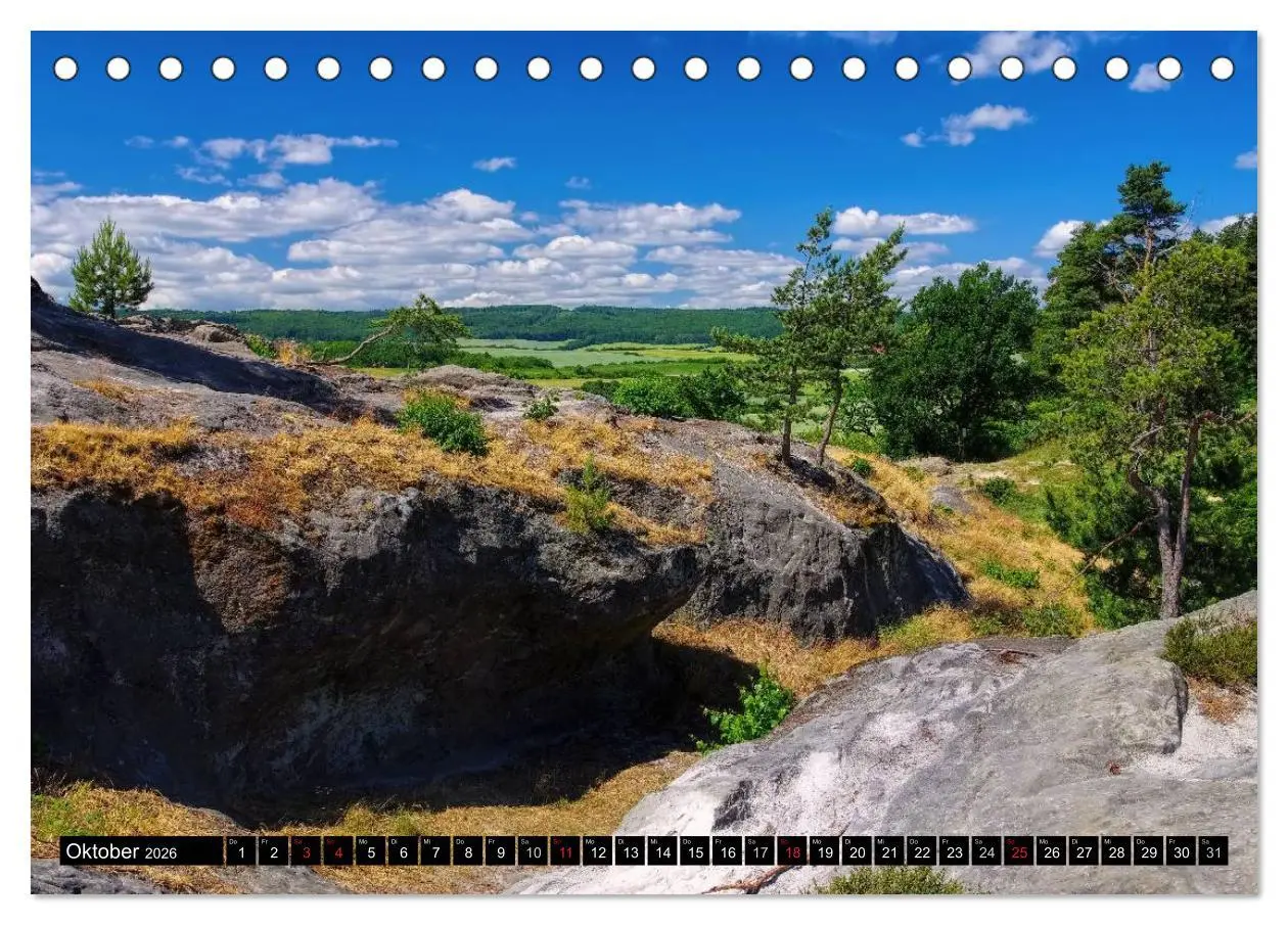 Bild: 9783516049749 | Die Teufelsmauer - Bizarre Felsformationen im Harz (Tischkalender...
