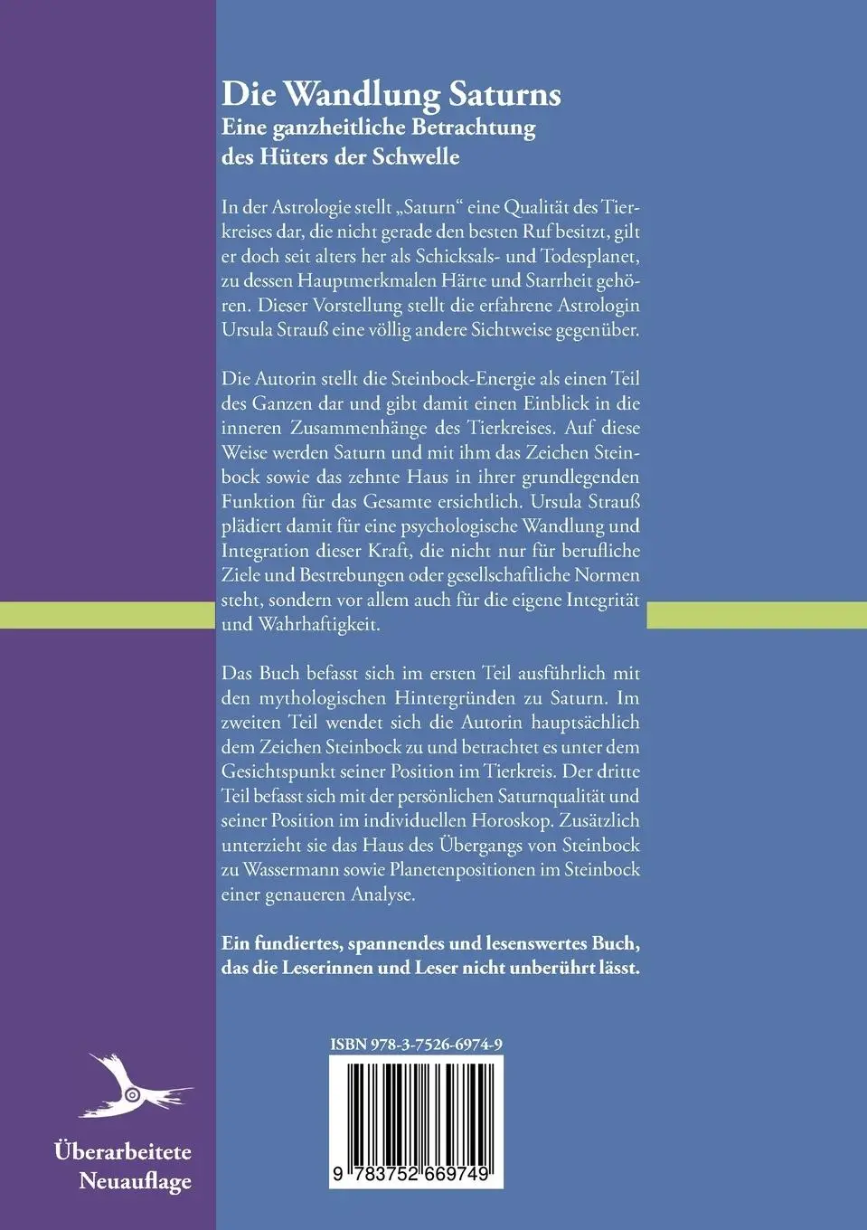 Rückseite: 9783752669749 | Die Wandlung Saturns | Ursula Strauß | Taschenbuch | 288 S. | Deutsch