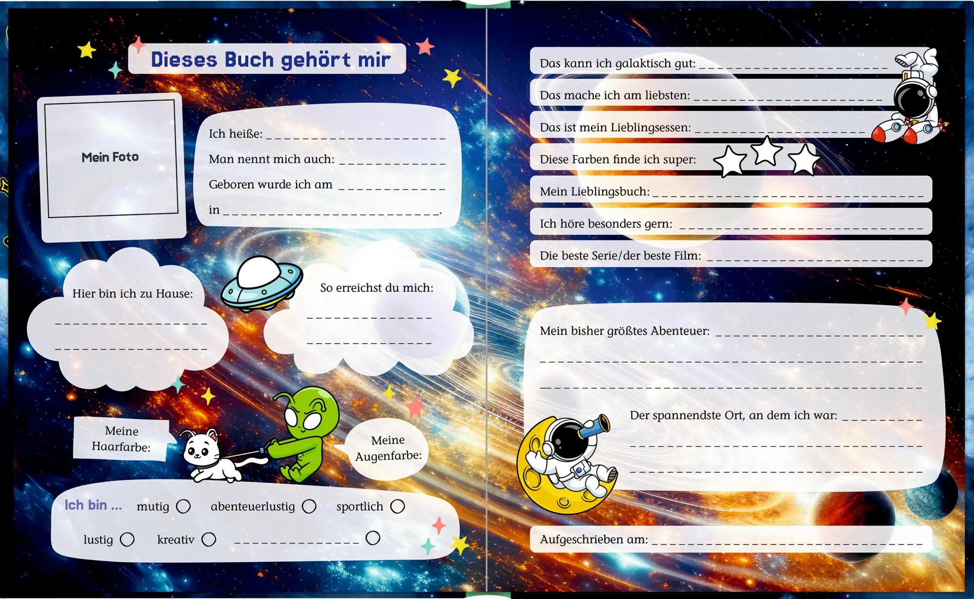 Bild: 4050003959849 | Freundebuch - Meine Freunde | Weltraum | Buch | 96 S. | Deutsch | 2025