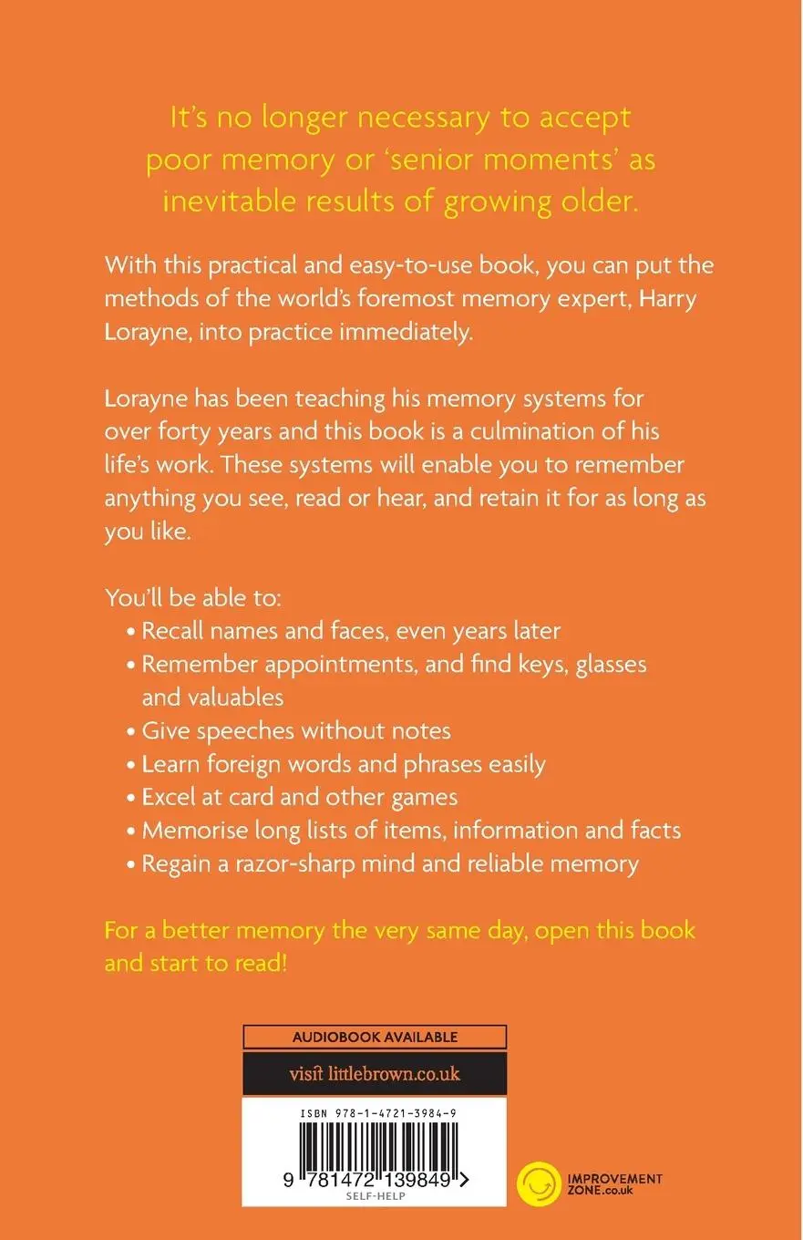 Rückseite: 9781472139849 | Simple Secrets for Keeping Your Brain Young | Harry Lorayne | Buch
