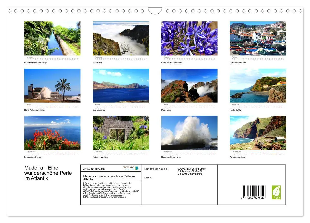 Bild: 9783457639849 | Madeira - Eine wunderschöne Perle im Atlantik (Wandkalender 2026...