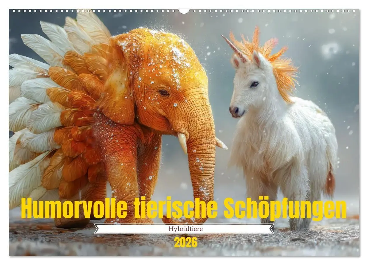 Cover: 9783516659849 | Humorvolle tierische Schöpfungen - Hybridtiere (Wandkalender 2026...