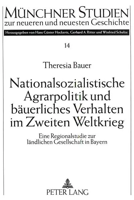 Cover: 9783631499849 | Nationalsozialistische Agrarpolitik und bäuerliches Verhalten im...