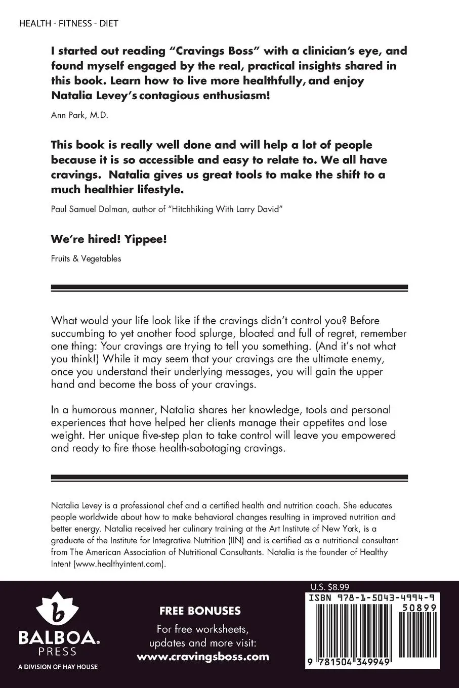 Rückseite: 9781504349949 | CRAVINGS BOSS | Cnc Natalia Levey | Taschenbuch | Englisch | 2016