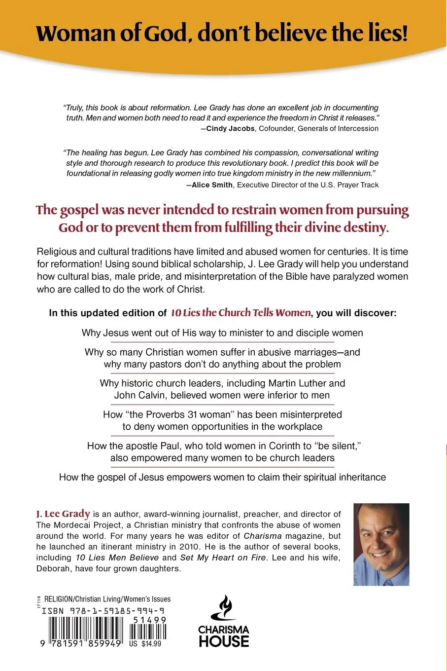 Rückseite: 9781591859949 | Ten Lies the Church Tells Women | J Lee Grady | Taschenbuch | Englisch