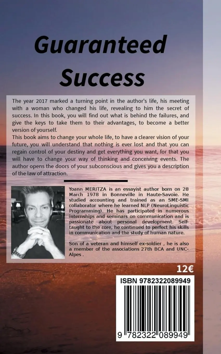 Rückseite: 9782322089949 | Guaranteed Success | Take control of your destiny | Yoann Meritza