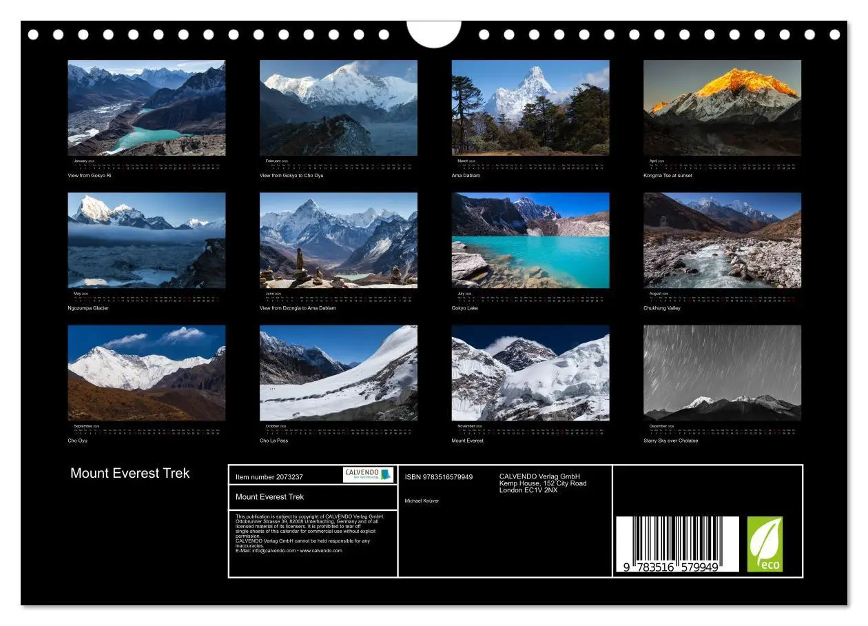 Bild: 9783516579949 | Mount Everest Trek (Wall Calendar 2026 DIN A4 landscape), CALVENDO...