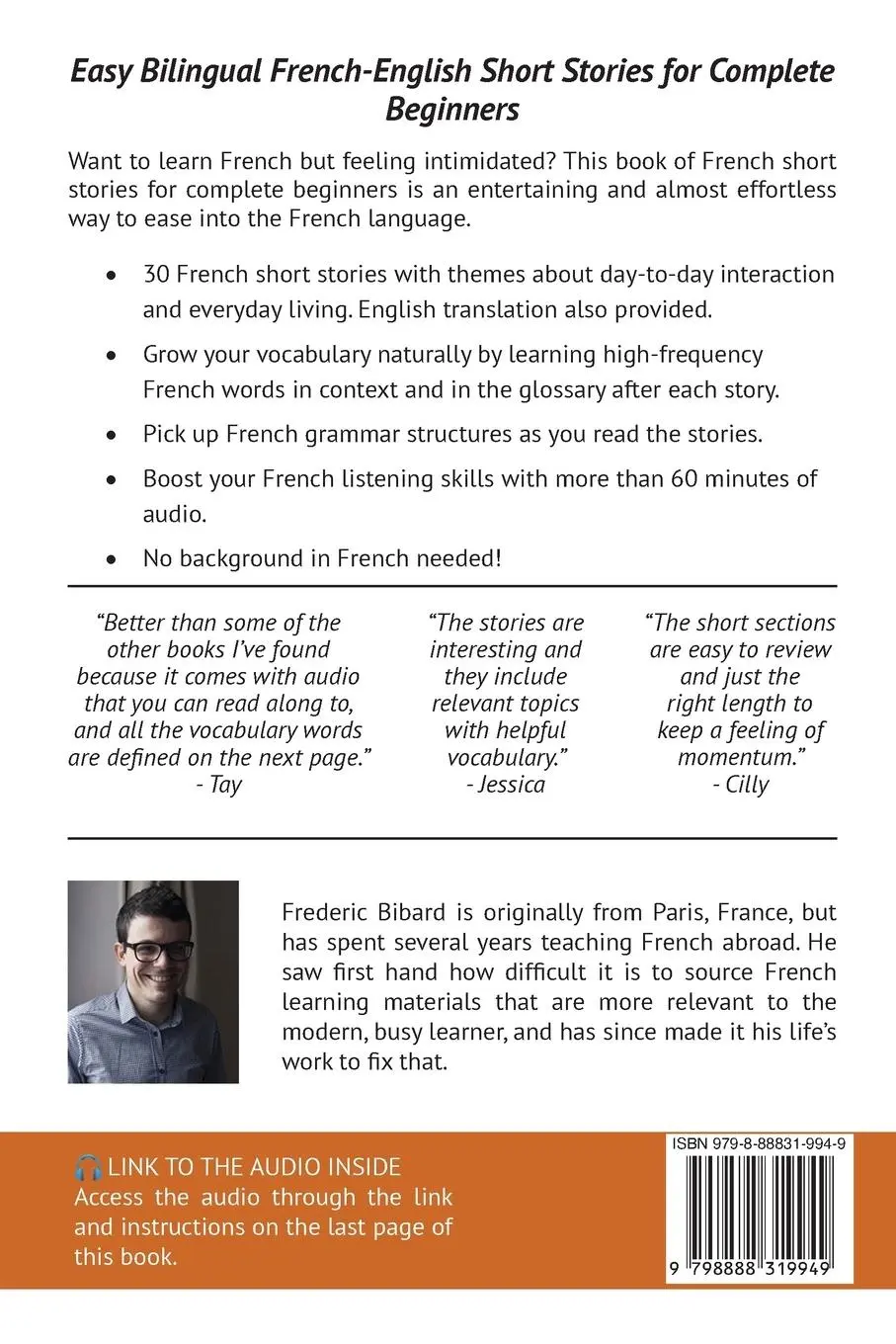 Rückseite: 9798888319949 | 30 French Short Stories for Complete Beginners | French (u. a.) | Buch