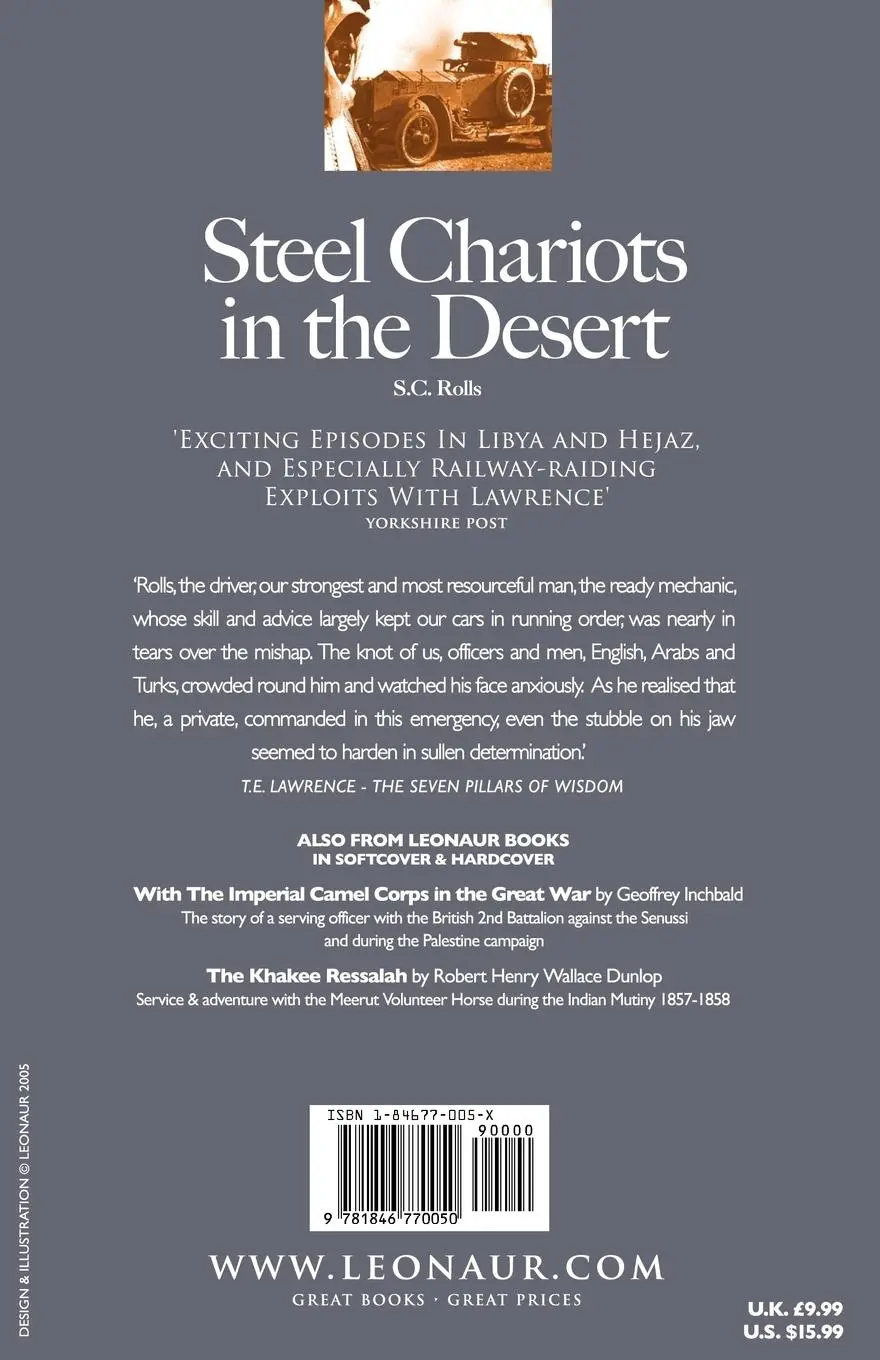 Rückseite: 9781846770050 | Steel Chariots in the Desert | S. C. Rolls | Taschenbuch | Englisch