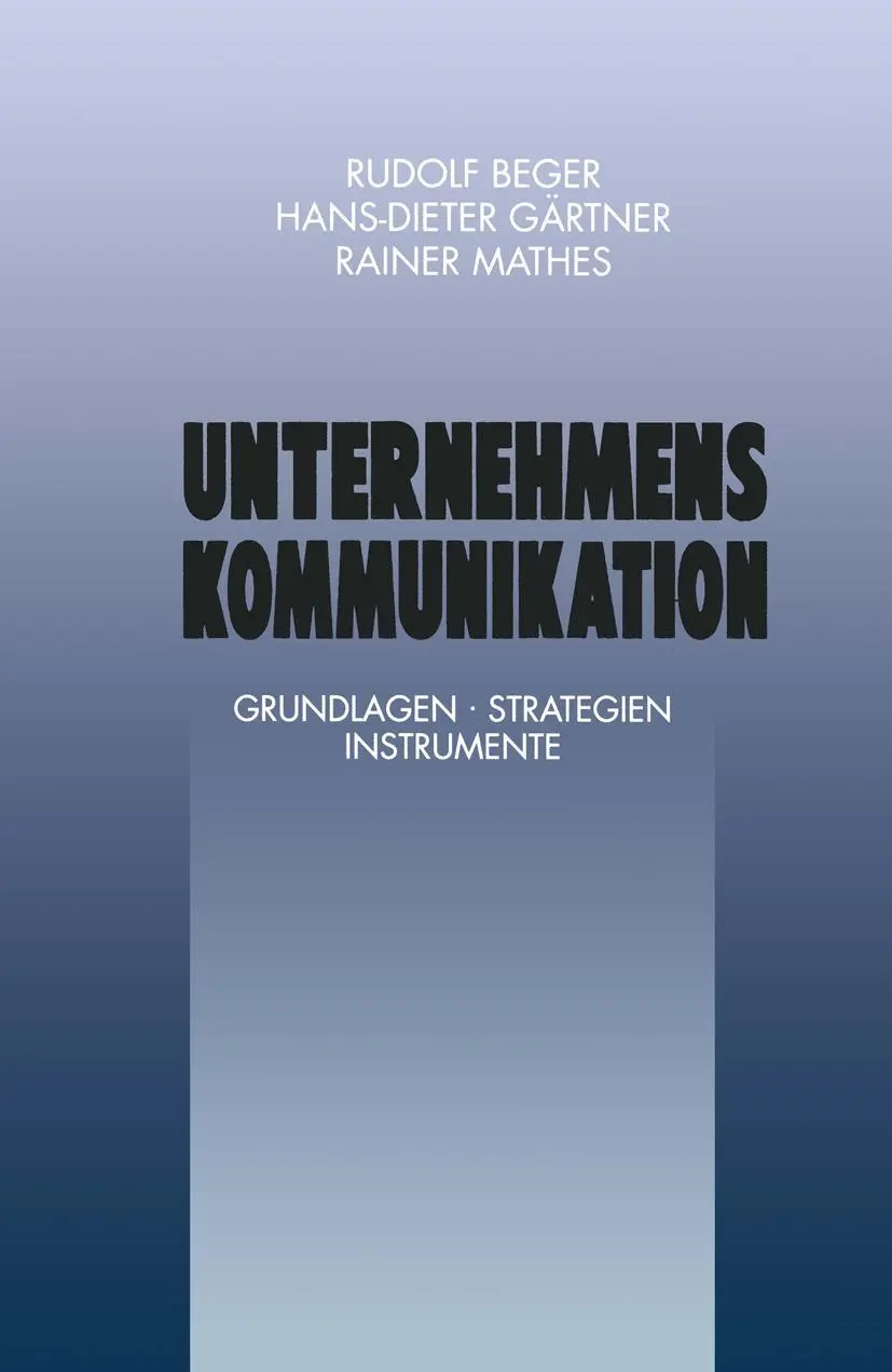 Cover: 9783322900050 | Unternehmenskommunikation | Grundlagen · Strategien Instrumente | Buch