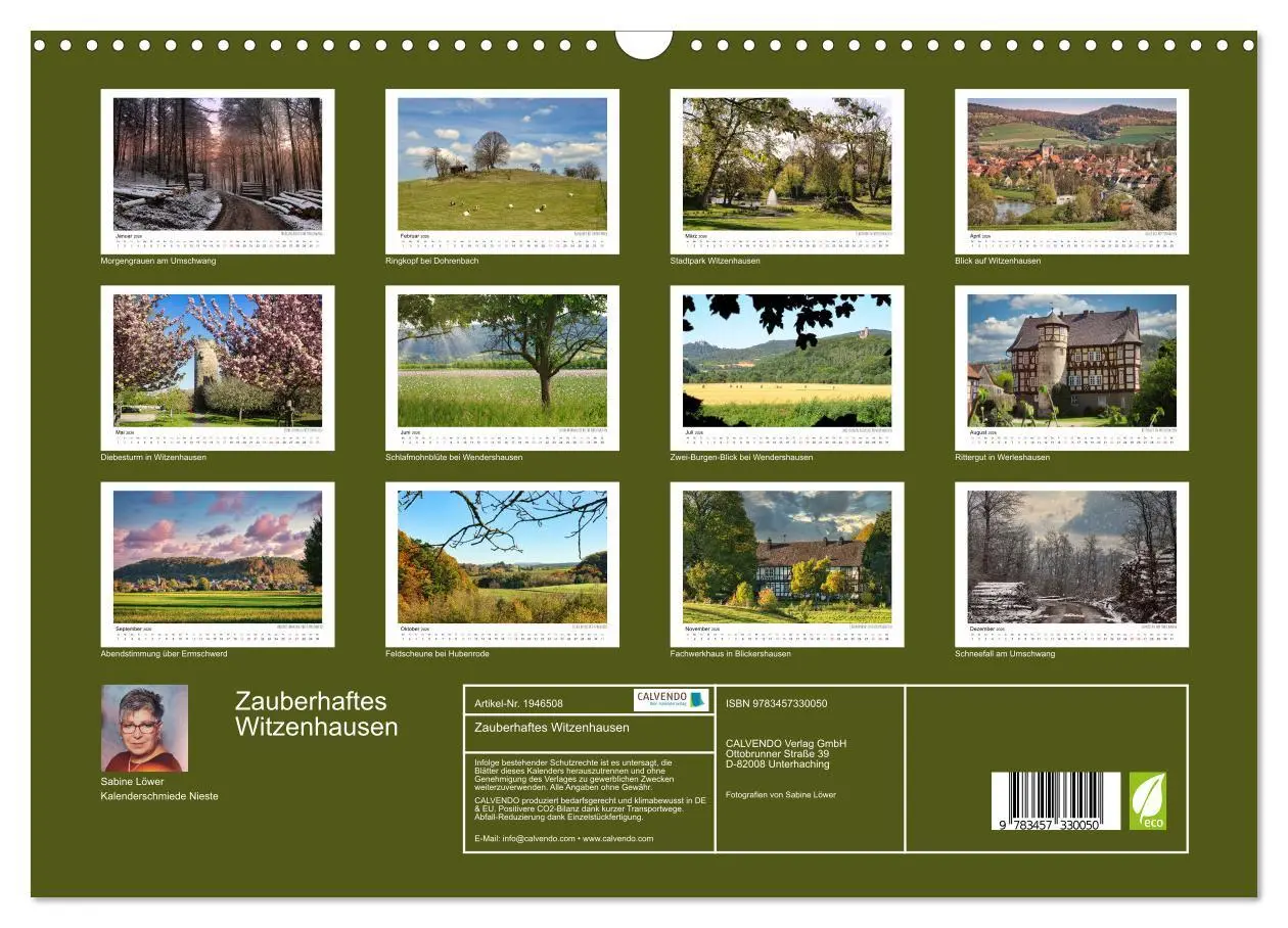 Bild: 9783457330050 | Zauberhaftes Witzenhausen (Wandkalender 2026 DIN A3 quer), CALVENDO...