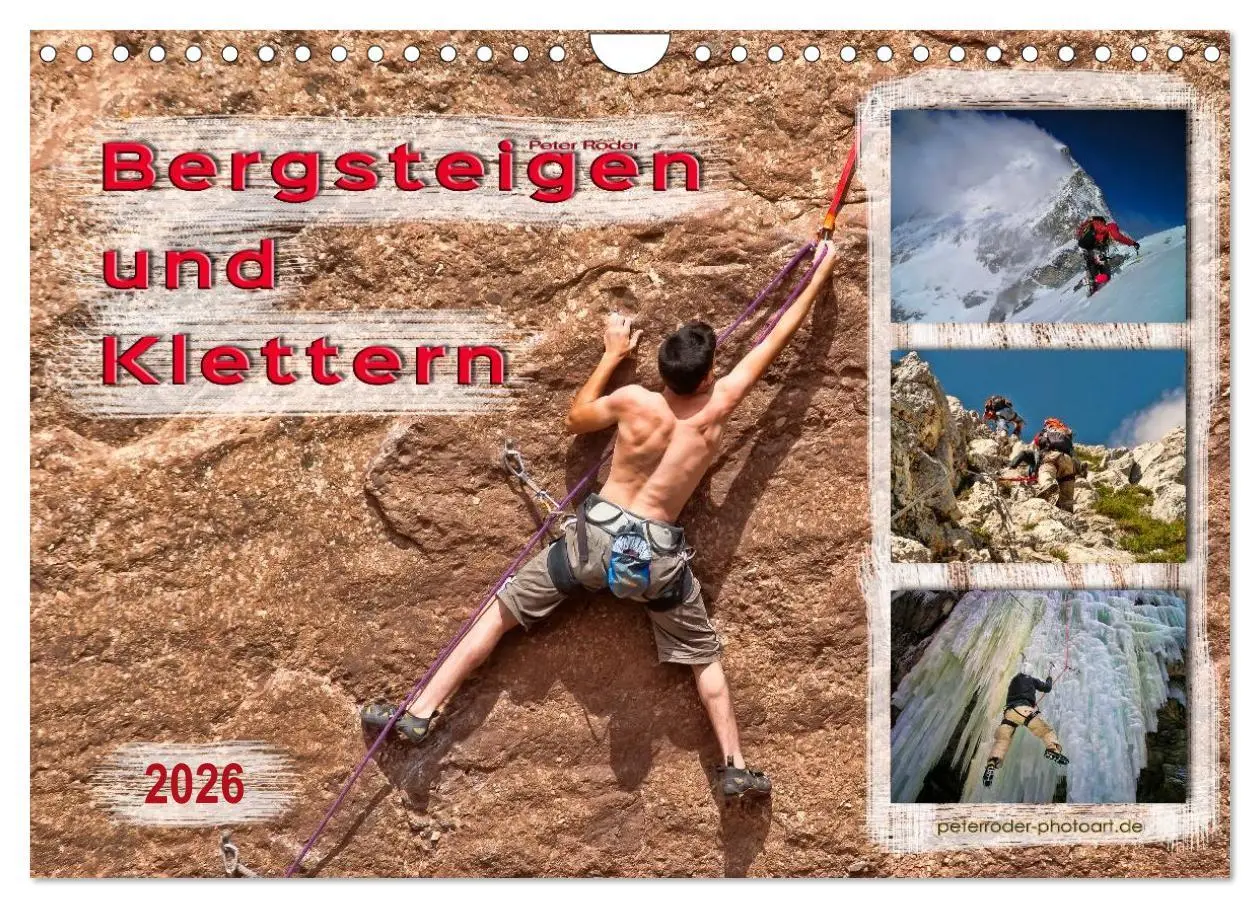 Cover: 9783457950050 | Bergsteigen und Klettern (Wandkalender 2026 DIN A4 quer), CALVENDO...