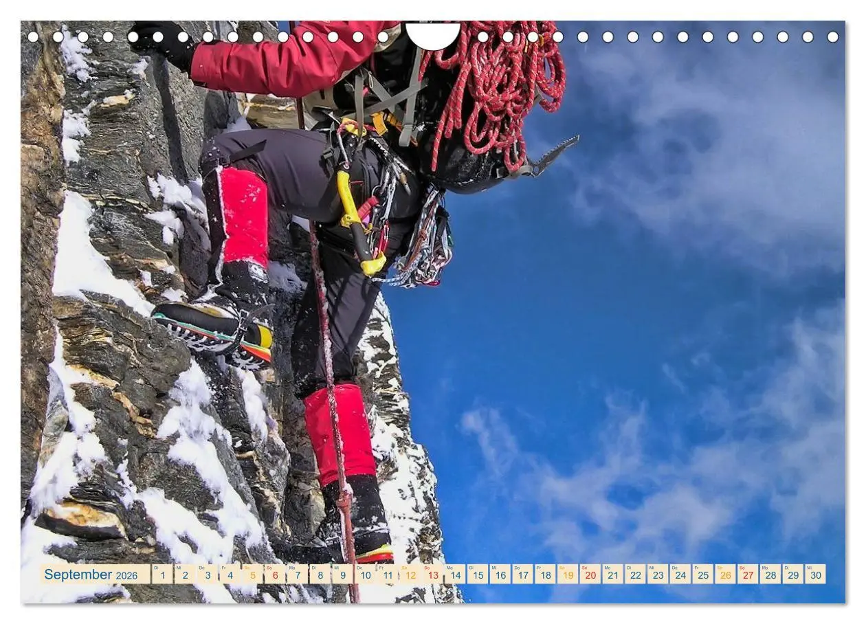 Bild: 9783457950050 | Bergsteigen und Klettern (Wandkalender 2026 DIN A4 quer), CALVENDO...
