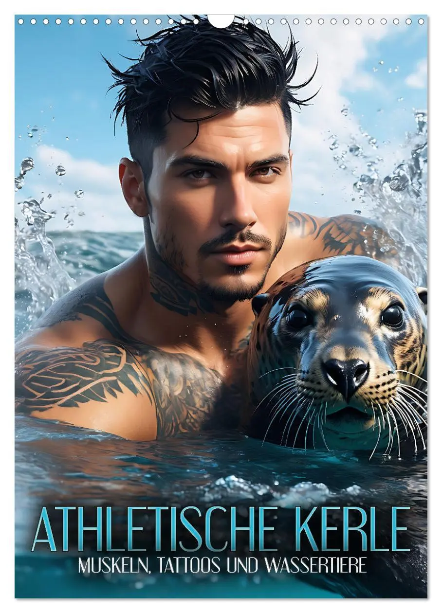 Cover: 9783516280050 | Athletische Kerle - Muskeln, Tattoos und Wassertiere (Wandkalender...
