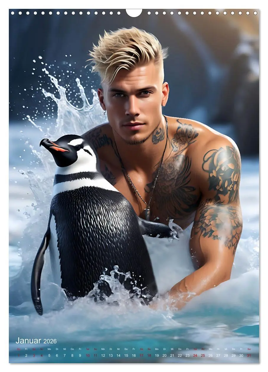 Bild: 9783516280050 | Athletische Kerle - Muskeln, Tattoos und Wassertiere (Wandkalender...