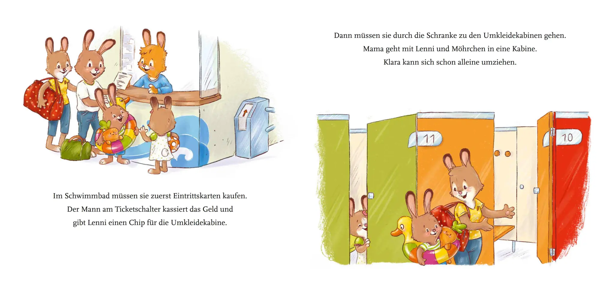 Bild: 9783833910050 | Lenni Langohr und Möhrchen im Schwimmbad | Andrea Kuhrmann | Buch
