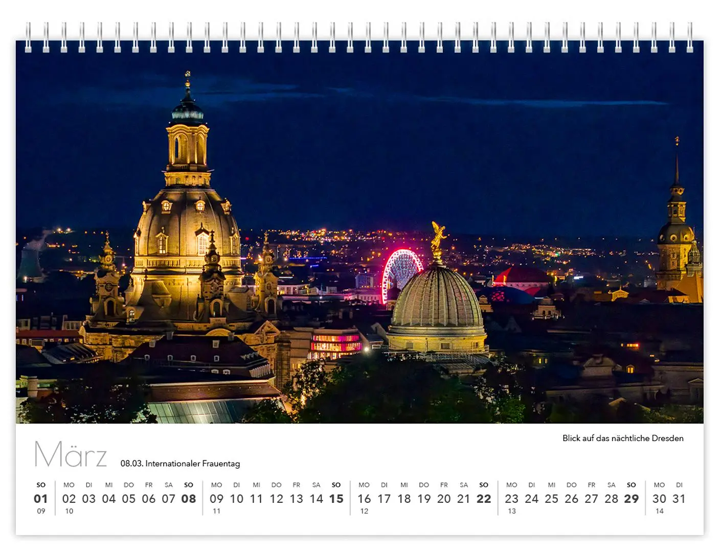 Bild: 9783910680050 | Kalender Sachsen von oben kompakt 2026 | 21 x 15 cm weißes Kalendarium
