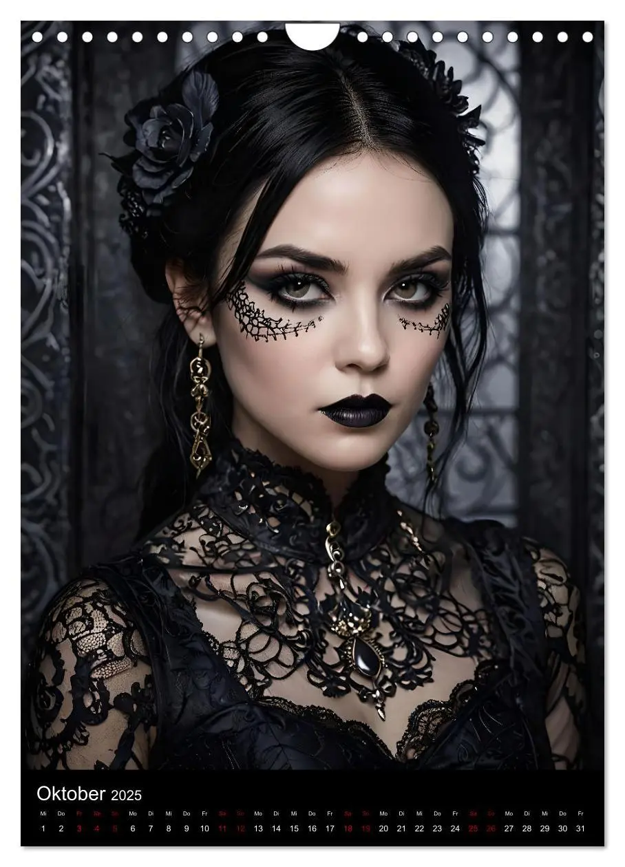 Bild: 9783457180150 | Gothic beauties - Schönheiten der Nacht (Wandkalender 2025 DIN A4...