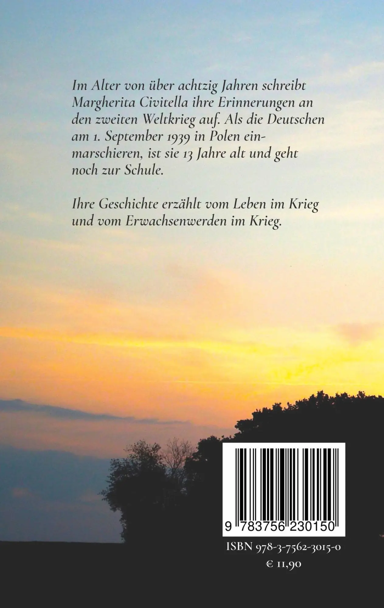 Rückseite: 9783756230150 | Margherita und der dunkle Widerschein der Welt | 1. Teil: 1939 - 1940