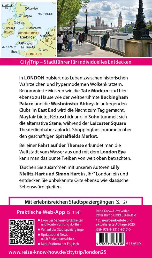 Rückseite: 9783831780150 | Reise Know-How CityTrip London | Lilly Nielitz-Hart (u. a.) | Buch