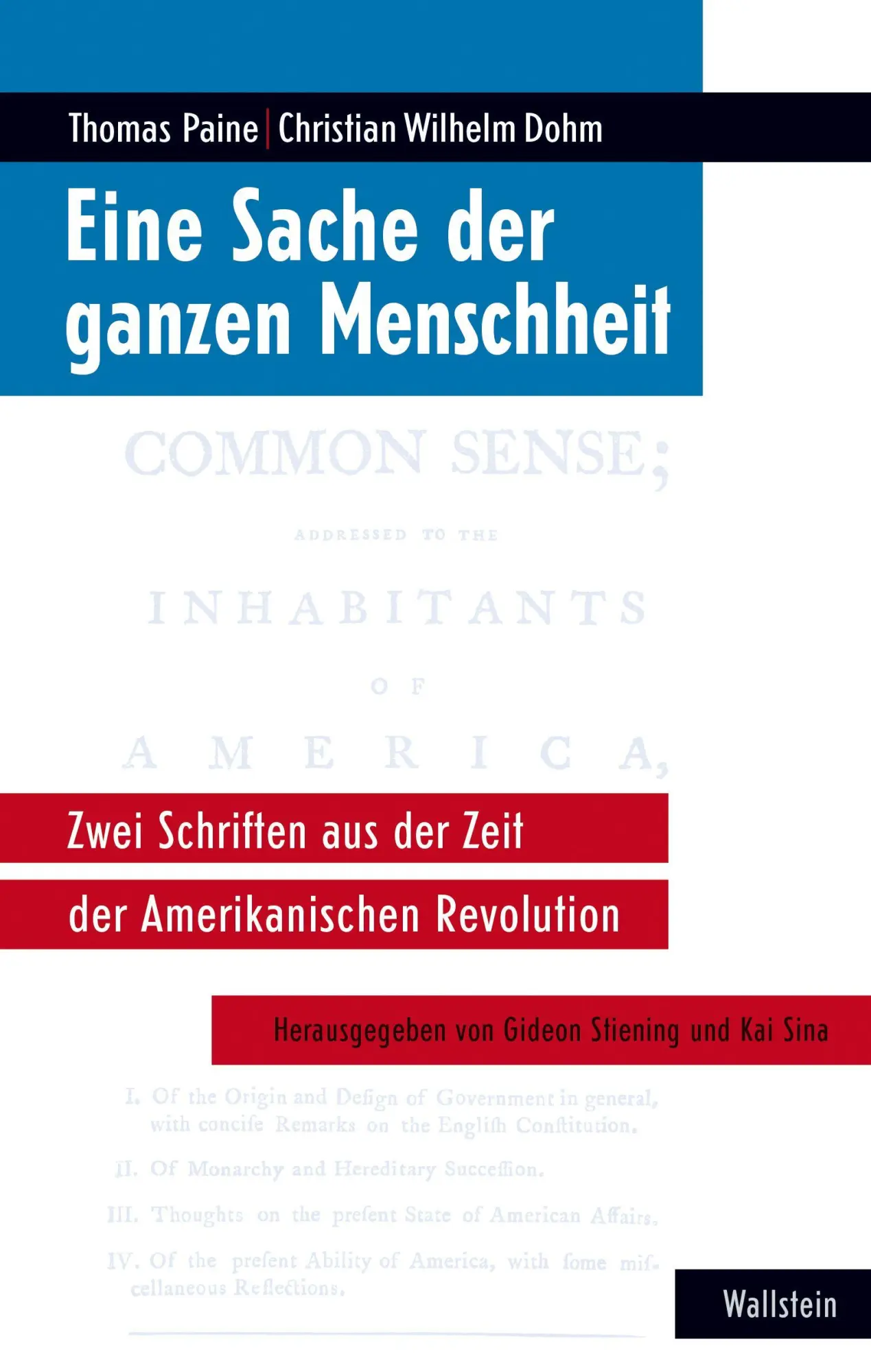 Cover: 9783835360150 | Eine Sache der ganzen Menschheit | Christian Wilhelm Dohm (u. a.)
