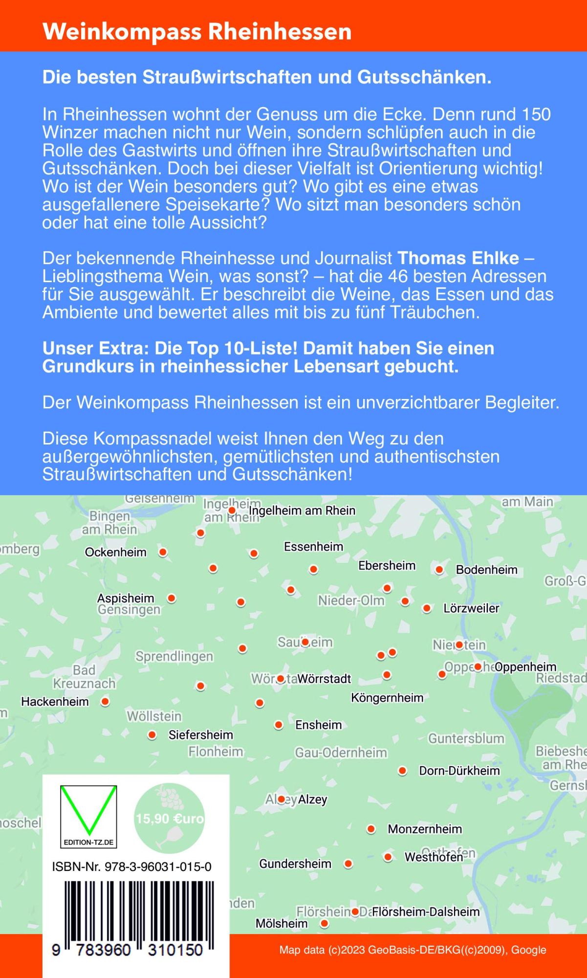 Rückseite: 9783960310150 | Weinkompass Rheinhessen | Thomas Ehlke | Taschenbuch | 116 S. | 2023